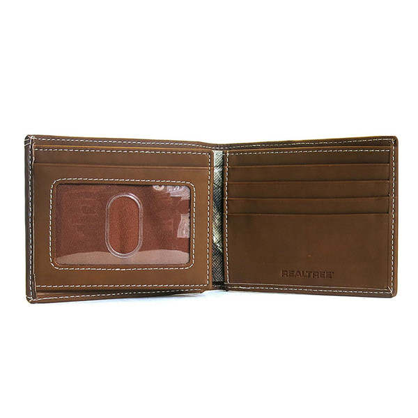 Realtree Edge Camo Canvas Pass Case Wallet Open
